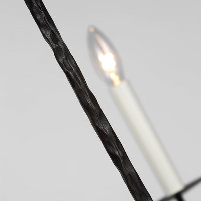 Caeluvyh Vintage Industrial Black Chandelier - Neutral Decor