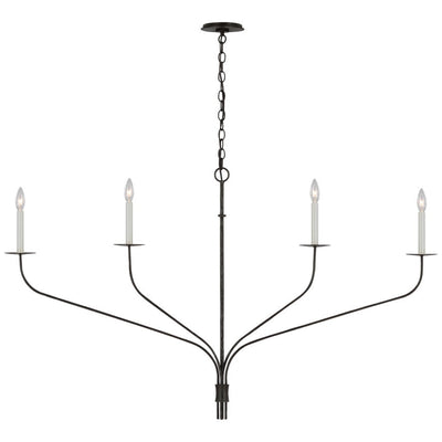 Caeluvyh Vintage Industrial Black Chandelier - Neutral Decor