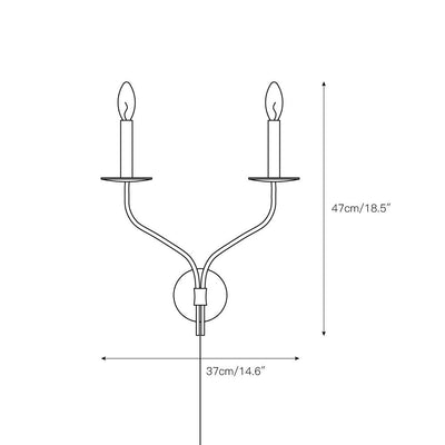 Aurenenne Plug-in Brass Wall Lamp