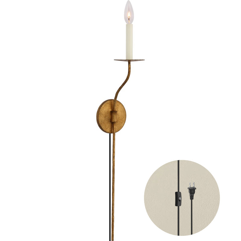 Aurenenne Plug-in Brass Wall Lamp