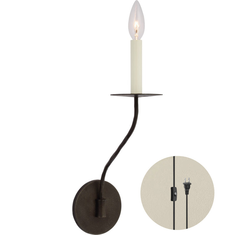 Aurenenne Plug-in Brass Wall Lamp