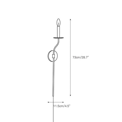 Aurenenne Plug-in Brass Wall Lamp