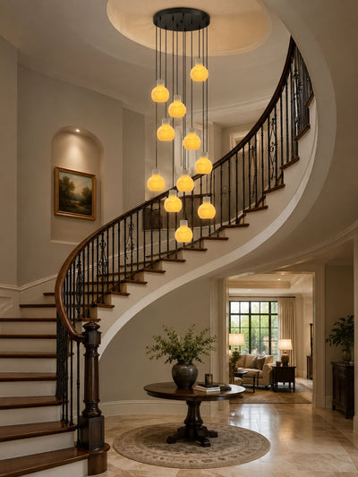 Eirerira Alabaster Cluster Chandelier