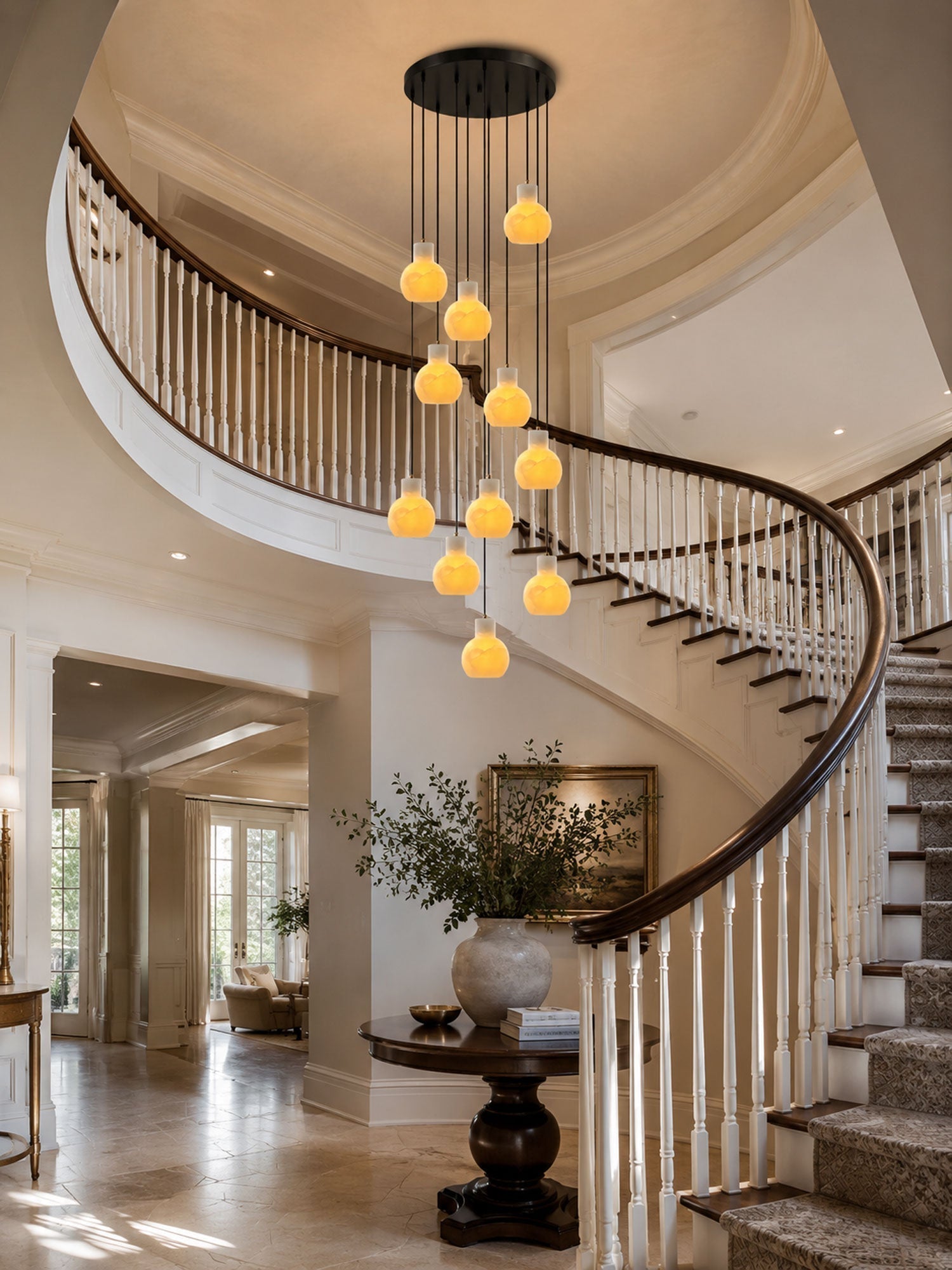 Eirerira Alabaster Cluster Chandelier