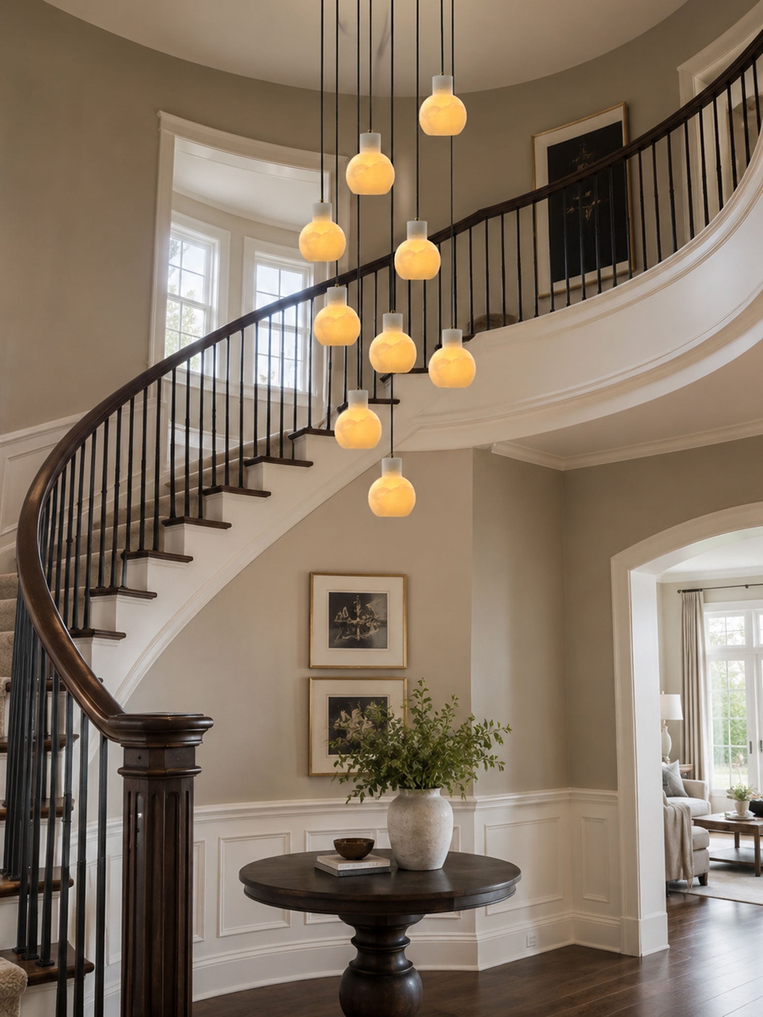 Eirerira Alabaster Cluster Chandelier