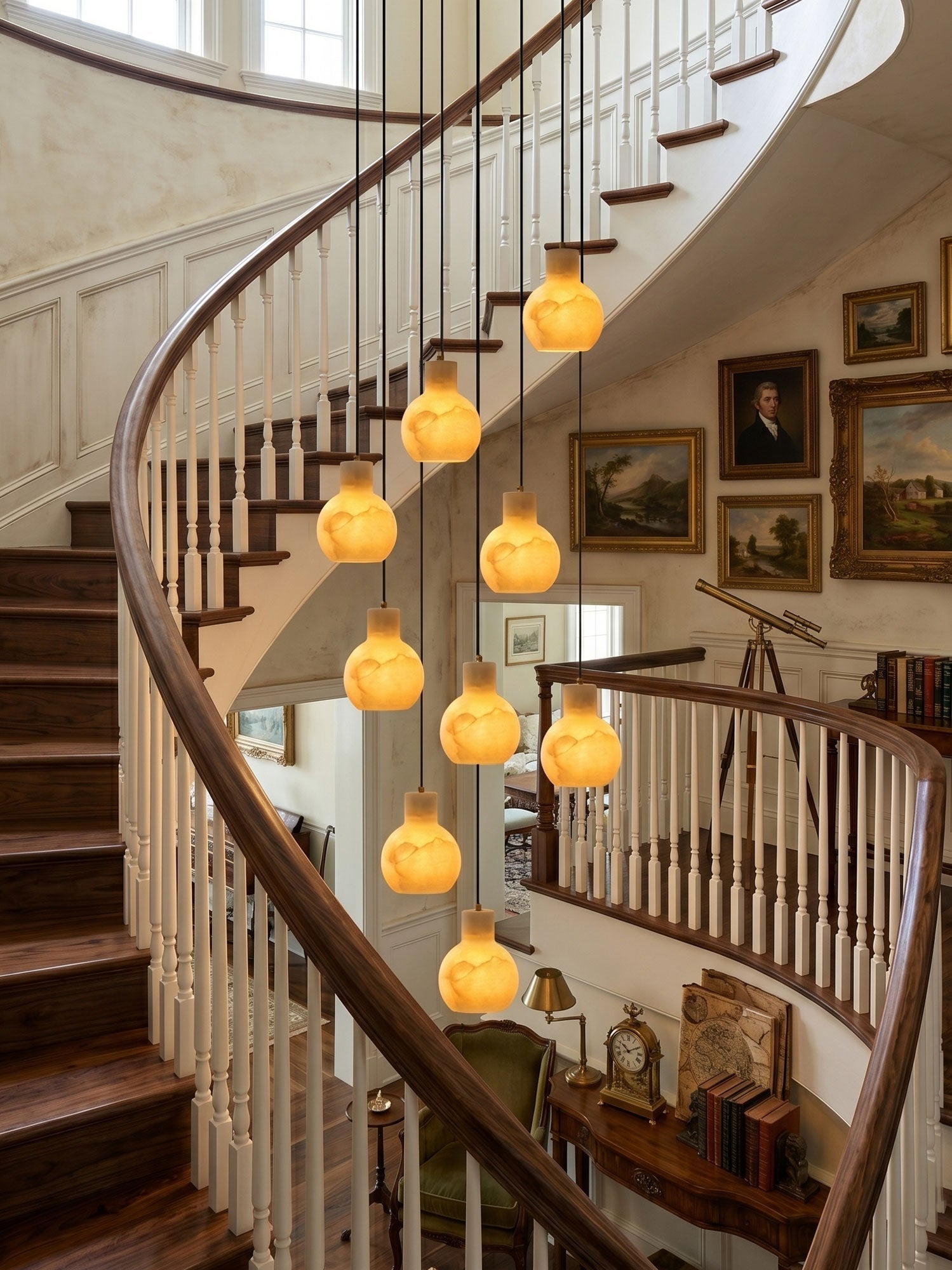 Eirerira Alabaster Cluster Chandelier
