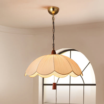 Vephael Art Nouveau Fabric Pendant Light
