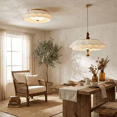 Celestian Epoque Pleated Ceiling Light