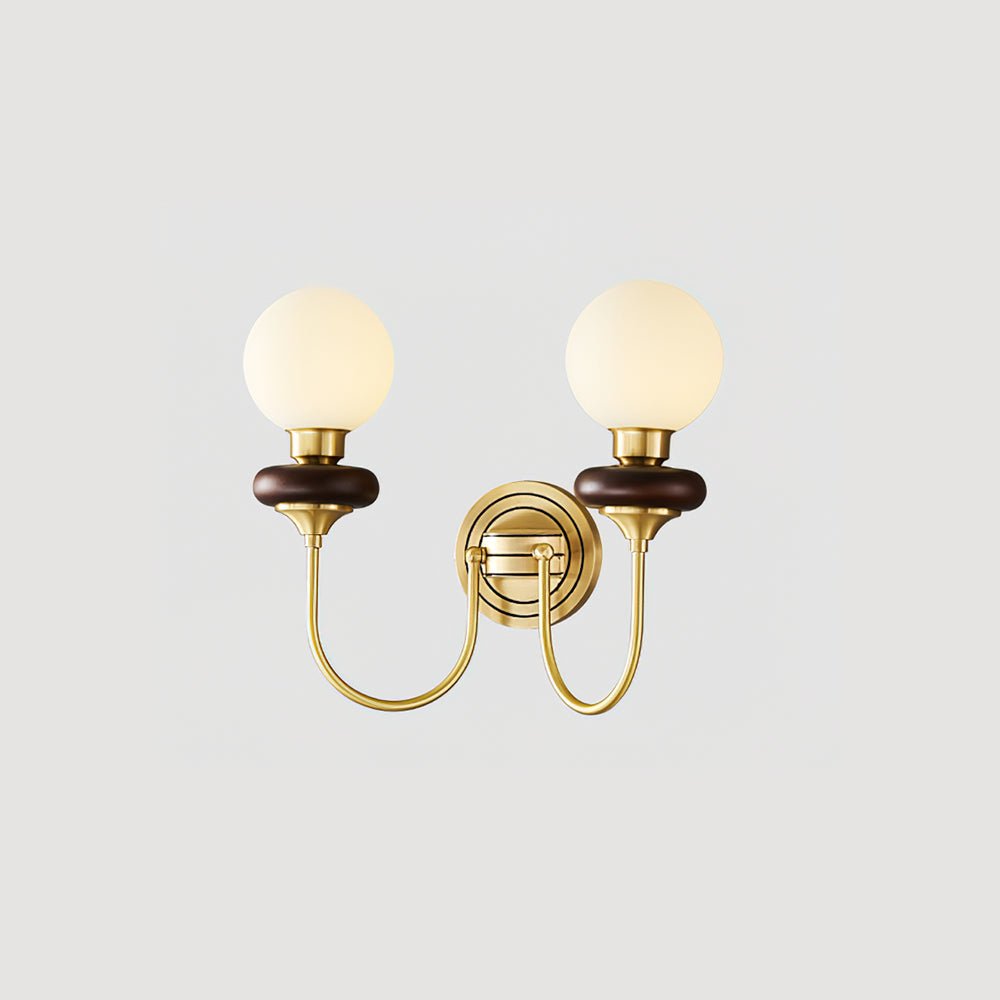 Elvalora Wall Lamp Premium Nordic Art Walnut Glass