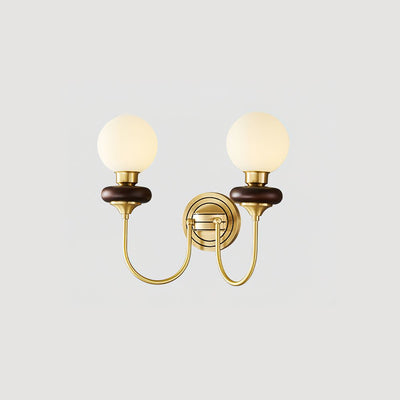Elvalora Wall Lamp Premium Nordic Art Walnut Glass