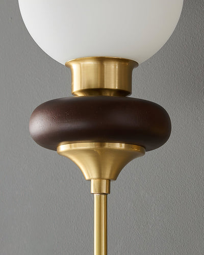 Elvalora Wall Lamp Premium Nordic Art Walnut Glass