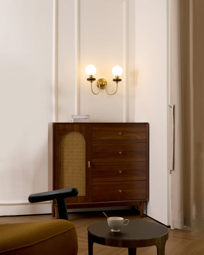 Elvalora Wall Lamp Premium Nordic Art Walnut Glass