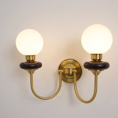 Elvalora Wall Lamp Premium Nordic Art Walnut Glass