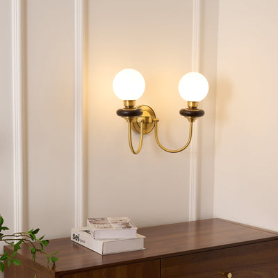 Elvalora Wall Lamp Premium Nordic Art Walnut Glass