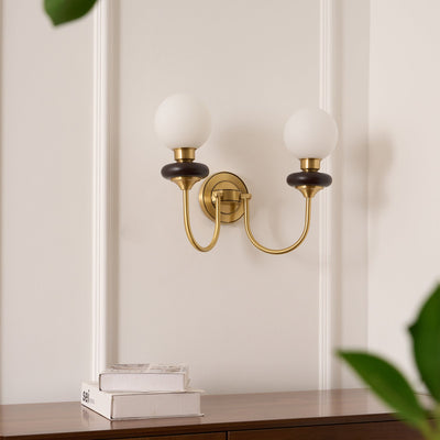 Elvalora Wall Lamp Premium Nordic Art Walnut Glass