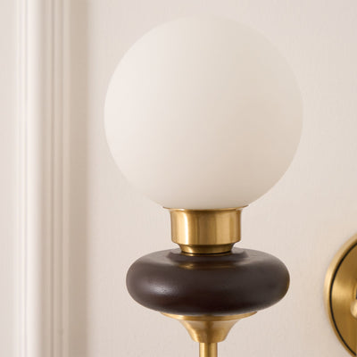 Elvalora Wall Lamp Premium Nordic Art Walnut Glass