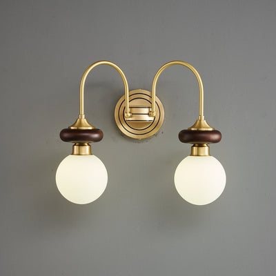 Elvalora Wall Lamp Premium Nordic Art Walnut Glass