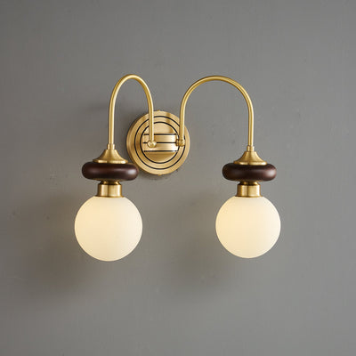 Elvalora Wall Lamp Premium Nordic Art Walnut Glass