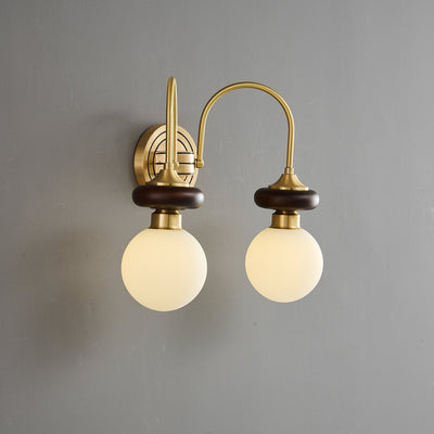 Elvalora Wall Lamp Premium Nordic Art Walnut Glass