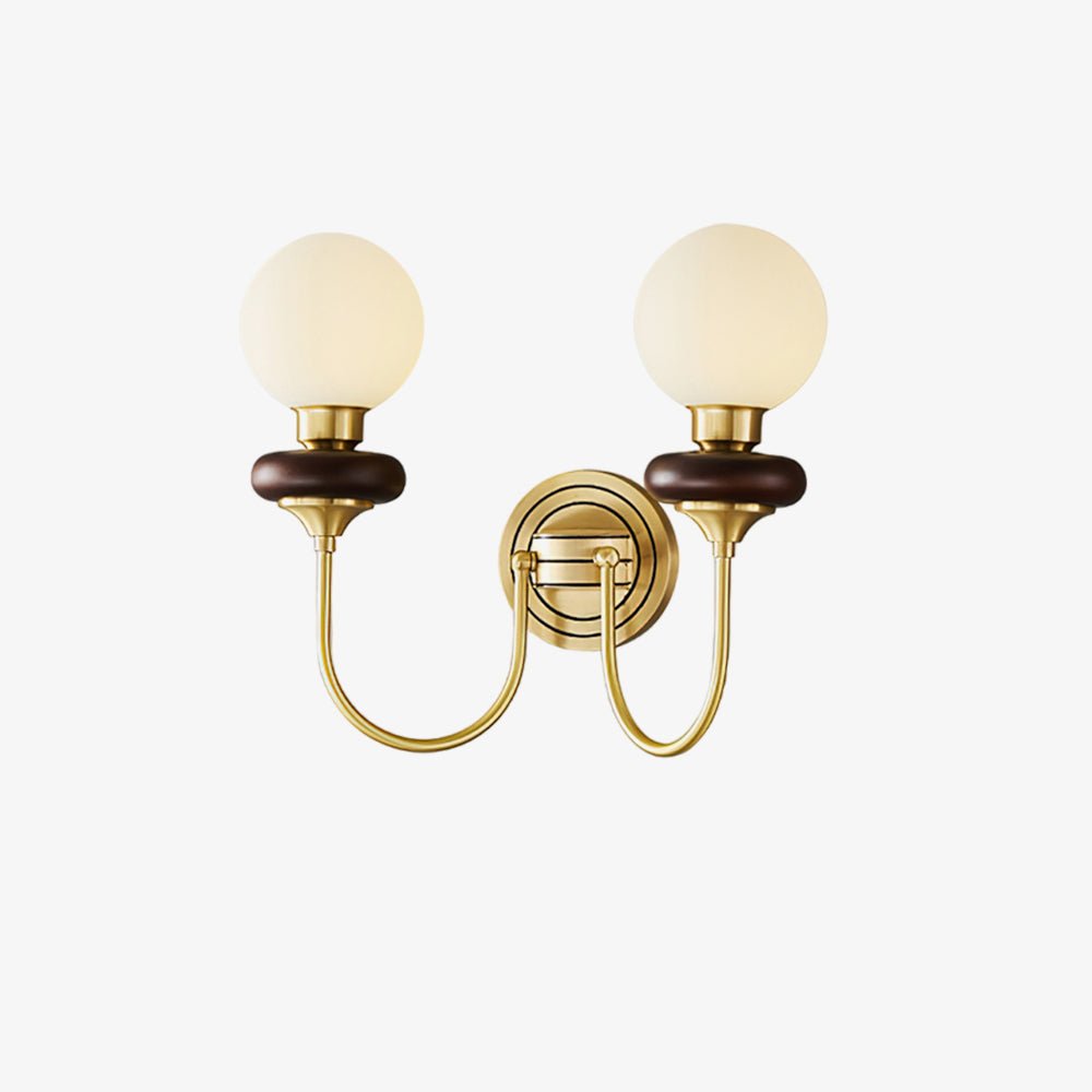 Elvalora Wall Lamp Premium Nordic Art Walnut Glass