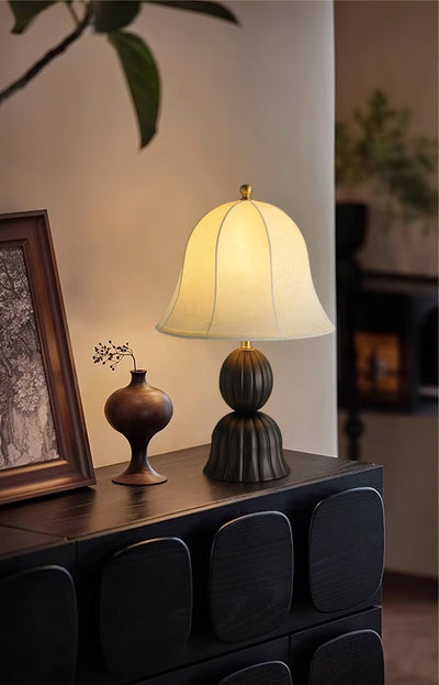 Aldiia Fabric Wood Vintage Table Lamp