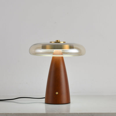 Mushroom Retro Glass Table Lamp