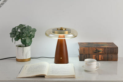 Mushroom Retro Glass Table Lamp