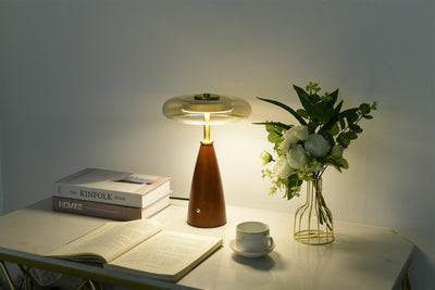 Mushroom Retro Glass Table Lamp