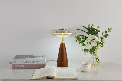 Mushroom Retro Glass Table Lamp
