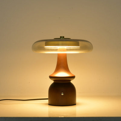 Mushroom Retro Glass Table Lamp