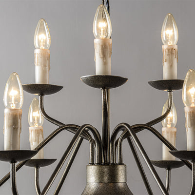 Blikuvyu Vintage Industrial Brass Metal Chandelier
