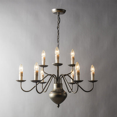 Blikuvyu Vintage Industrial Brass Metal Chandelier