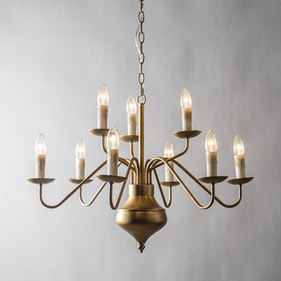 Blikuvyu Vintage Industrial Brass Metal Chandelier