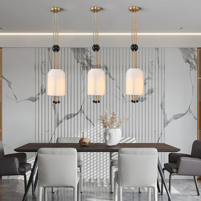 Qir Traditional Elegance Glass Pendant Light