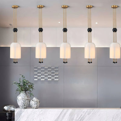 Qir Traditional Elegance Glass Pendant Light