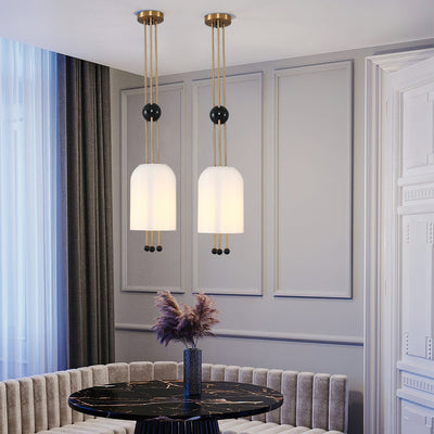 Qir Traditional Elegance Glass Pendant Light