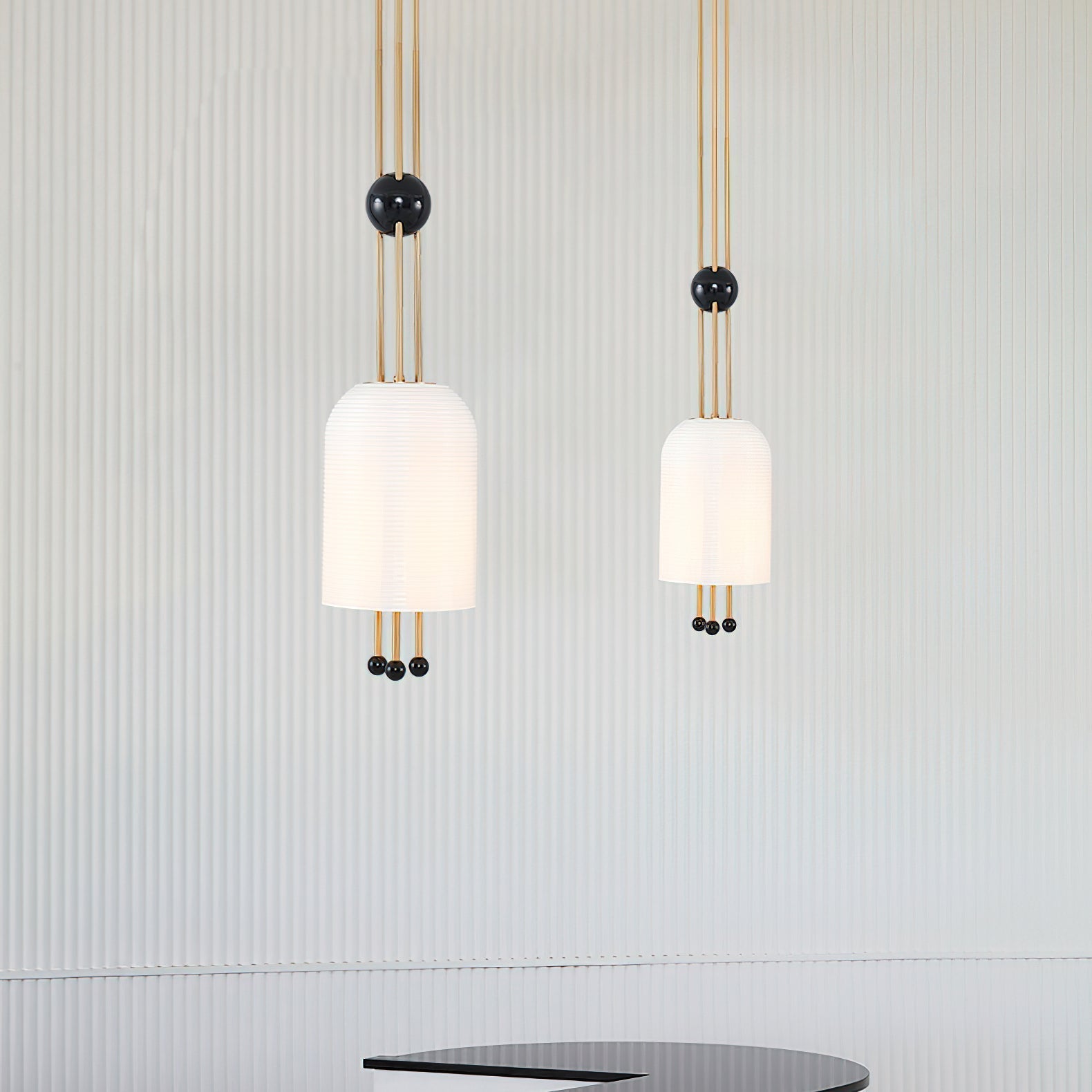 Qir Traditional Elegance Glass Pendant Light