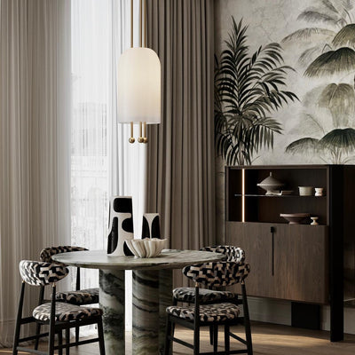 Qir Traditional Elegance Glass Pendant Light