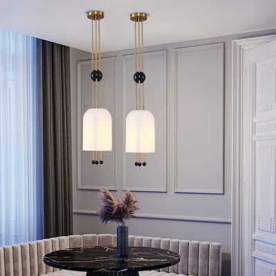 Qir Traditional Elegance Glass Pendant Light