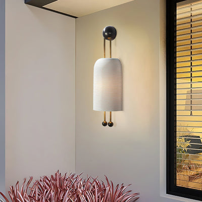 Bly Wall Lamp Opal Glass Gold Rods