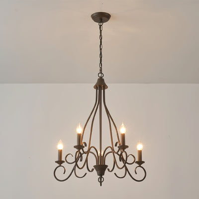 Dvaluvyu Vintage Industrial Metal Chandelier
