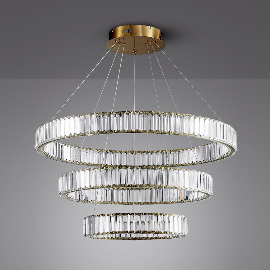 Cyrirelle Chandelier Gold Crystal Ring