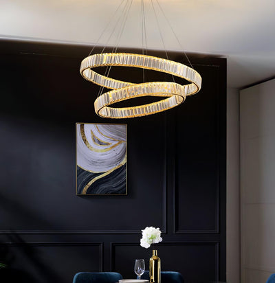 Cyrirelle Chandelier Gold Crystal Ring