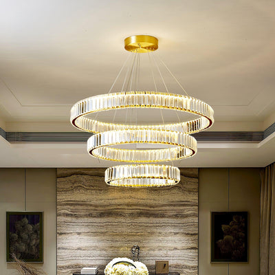 Cyrirelle Chandelier Gold Crystal Ring