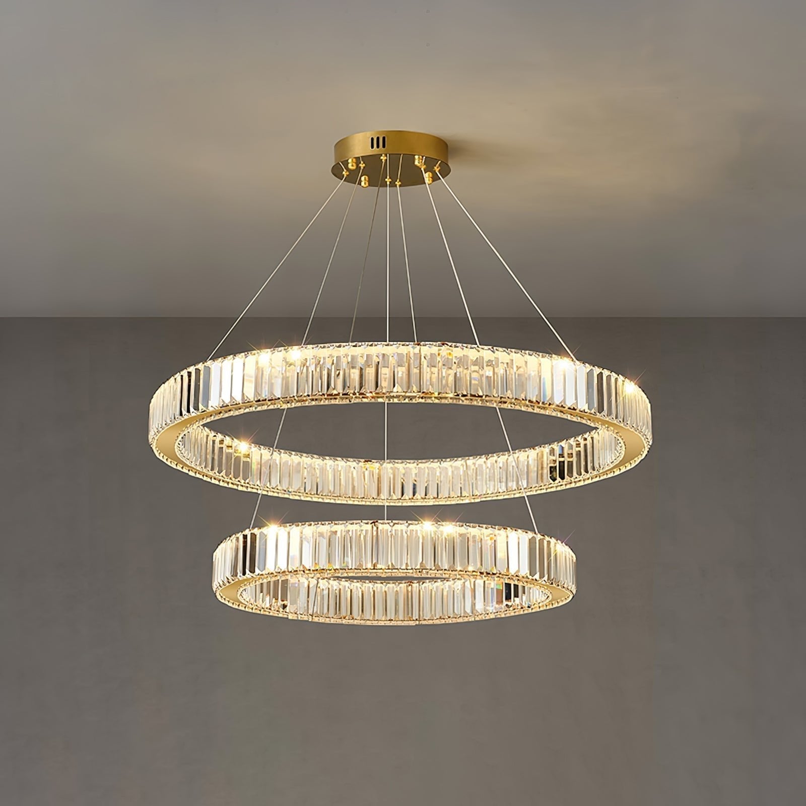 Cyrirelle Chandelier Gold Crystal Ring