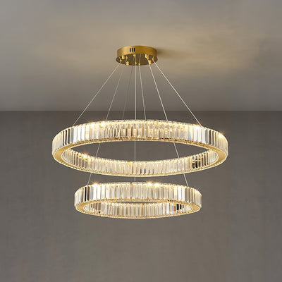 Cyrirelle Chandelier Gold Crystal Ring