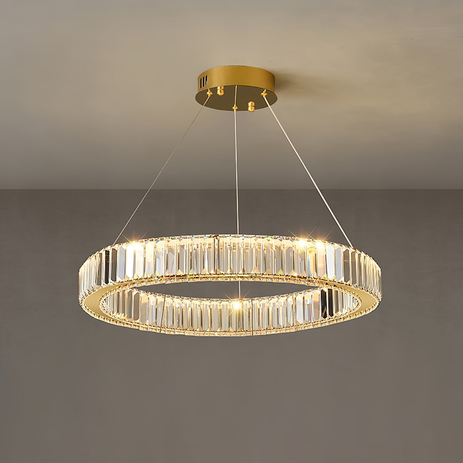 Cyrirelle Chandelier Gold Crystal Ring