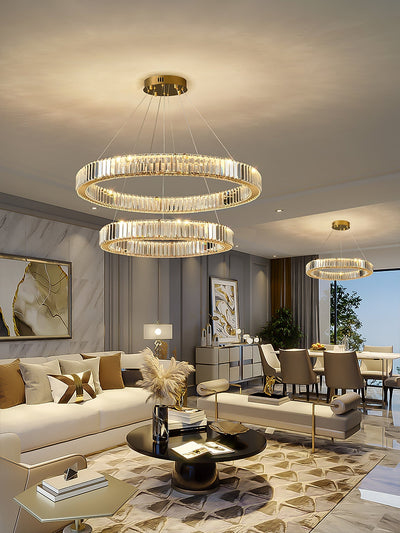 Cyrirelle Chandelier Gold Crystal Ring