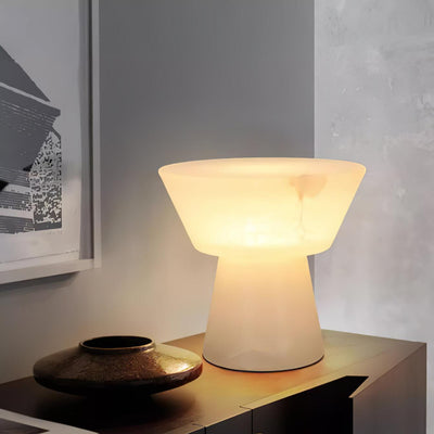 Ane Pedestal Alabaster Table Lamp