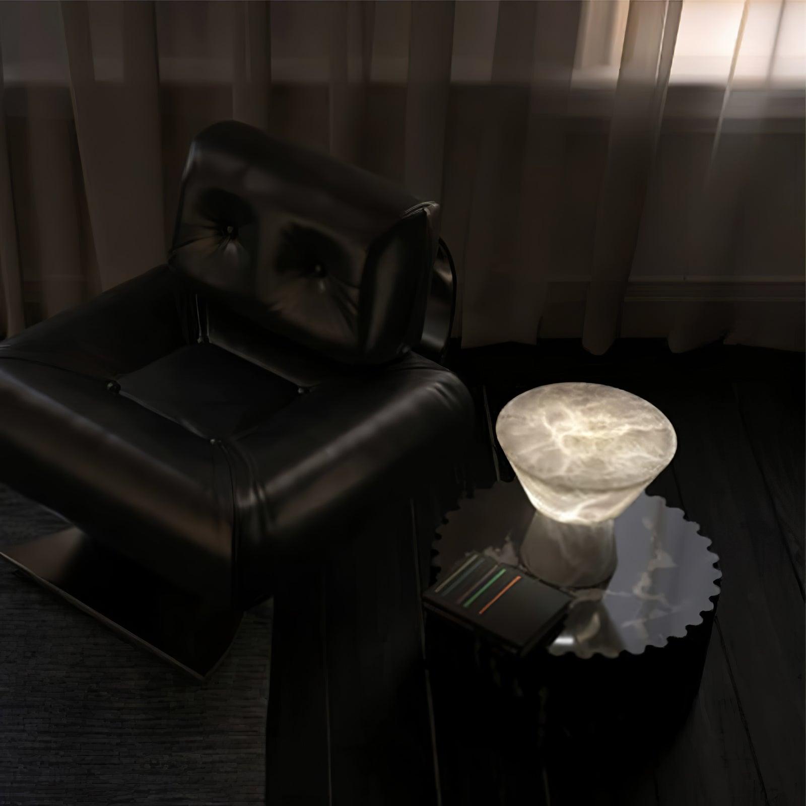 Ane Pedestal Alabaster Table Lamp